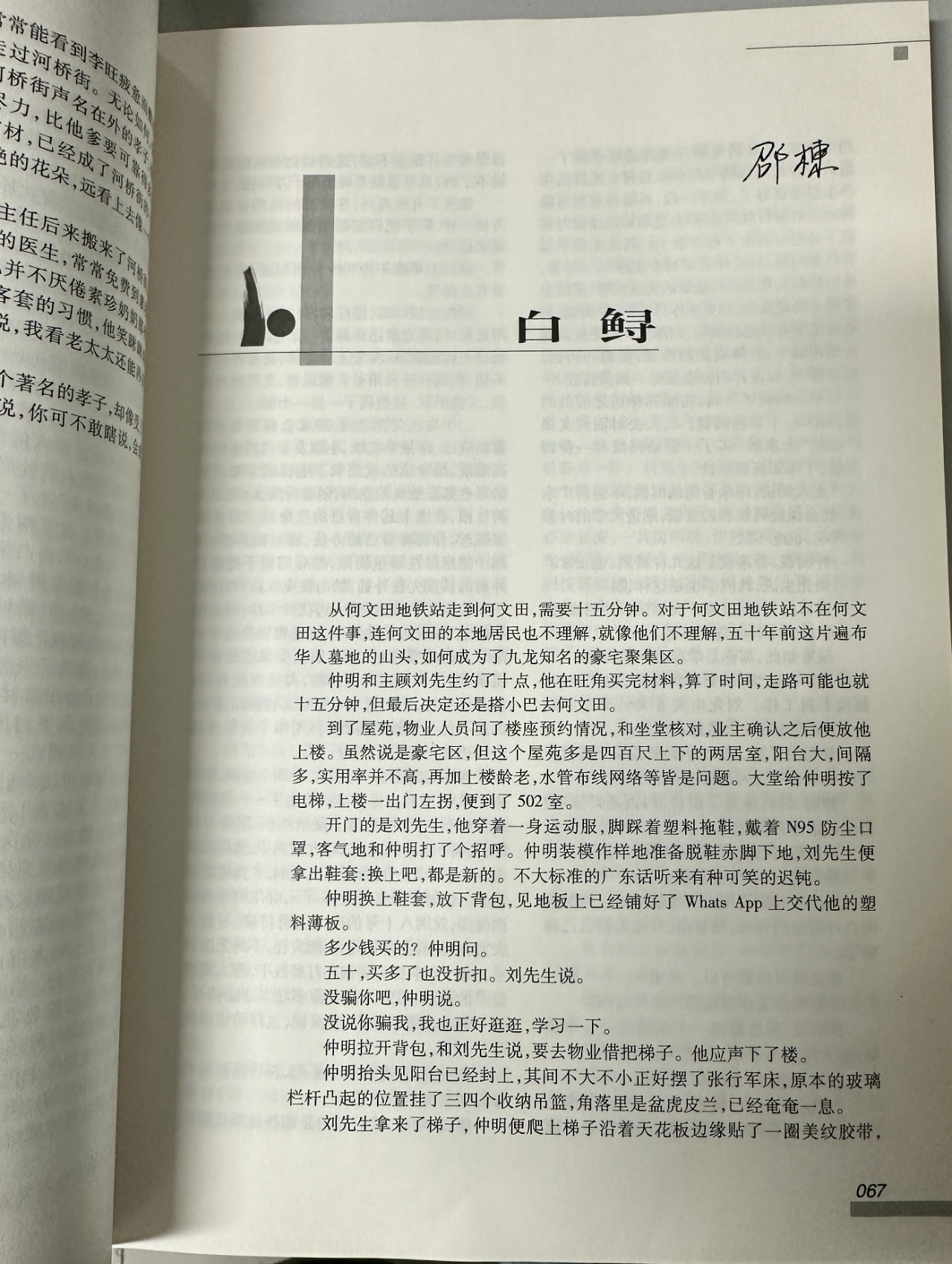 文学期刊品读课（3）：读邵栋作品《白鲟》